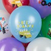 Воздушный шар (12''/30 см) Синий Трактор
